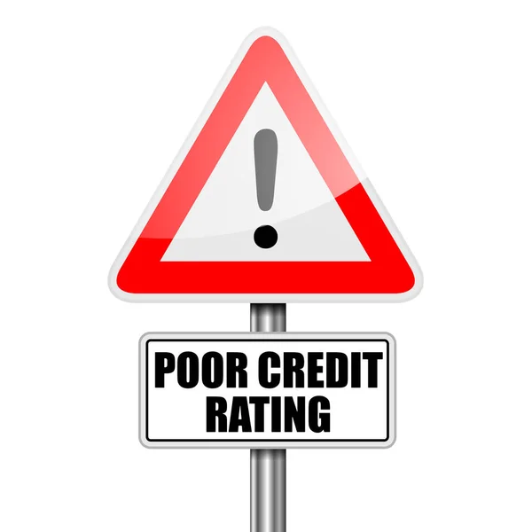Słabe zdolności kredytowej — Wektor stockowy