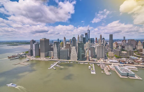 Вид с воздуха Манхэттена — стоковое фото