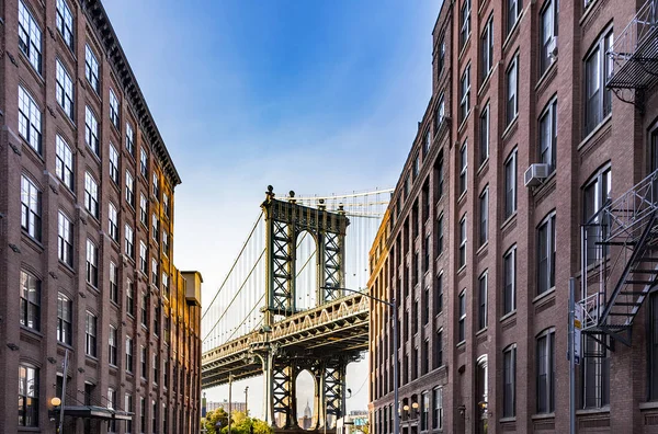 Manhattan Bridge Empire State — Stock Photo, Image