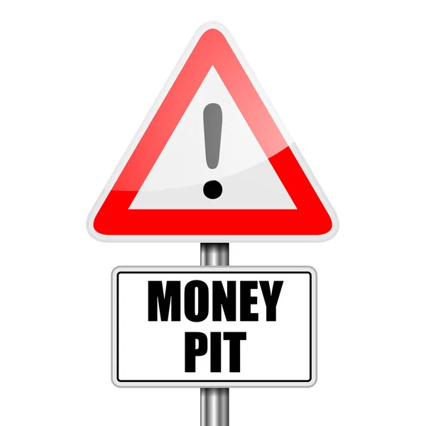 Aandacht Money Pit — Stockvector