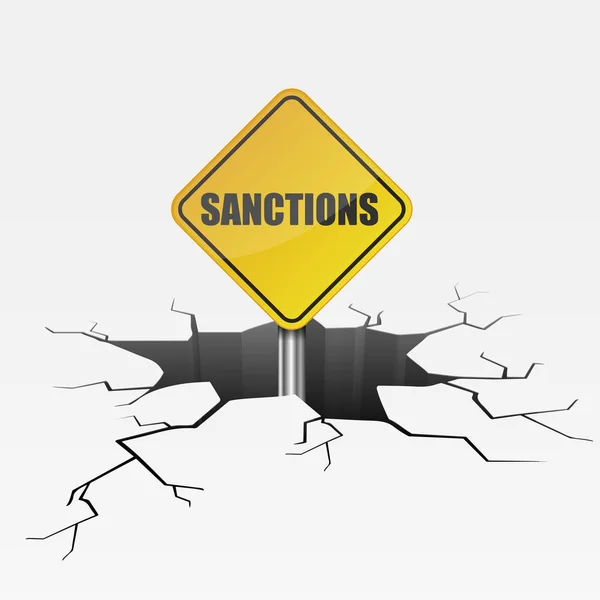 Tiefgreifende Sanktionen — Stockvektor