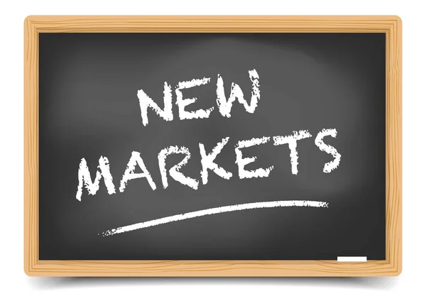 Lavagna Nuovi mercati — Vettoriale Stock