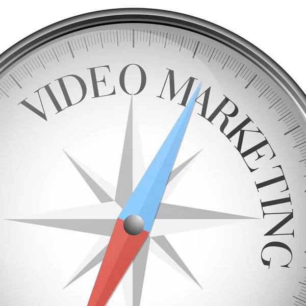 Compass Video Marketing — Stock Vector