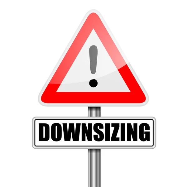 Road Sign Downsizing — Stockvector