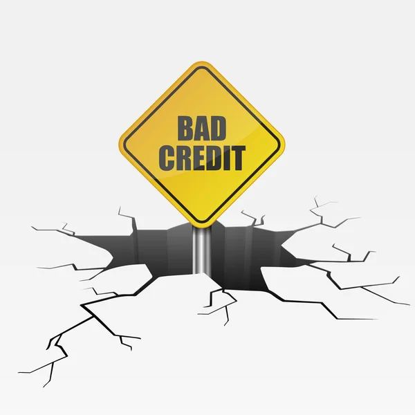 Crack Bad Credit — Stock Vector