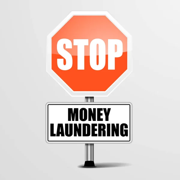 Stop Money Laundering — Stock Vector