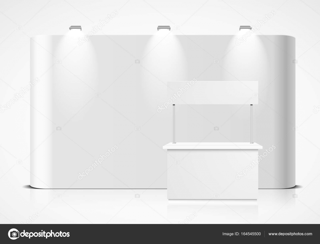 Download Exhibition Booth Mockup — Stock Vector © unkreatives #164545500