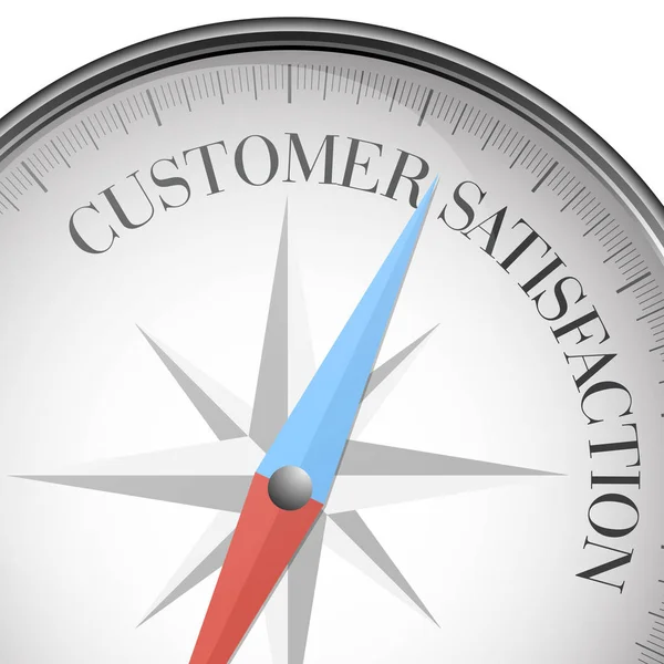 Kompas spokojenost zákazníků — Stockový vektor