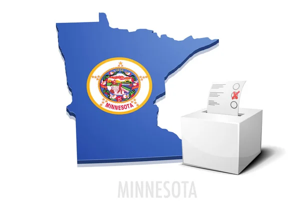 Ballotbox megjelenítése Minnesota — Stock Vector