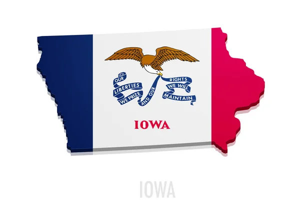 Mapa estado de Iowa — Vector de stock