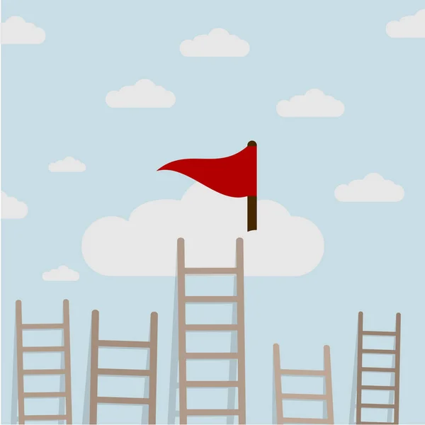Ladder wolken vlag — Stockvector