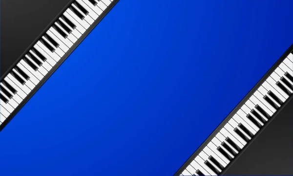 Zongora billentyűk keret — Stock Vector