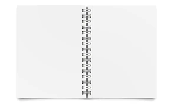 Mockup White Notebook — Stockvector