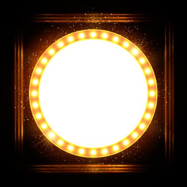 Soyut parlayan retro ışık afiş