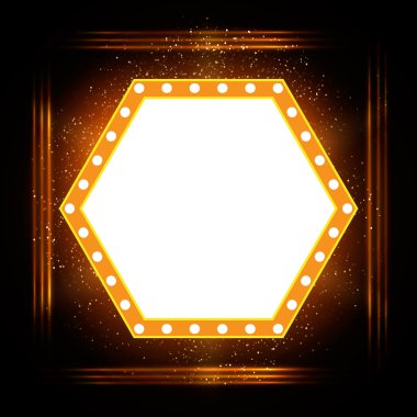 Soyut parlayan retro ışık afiş