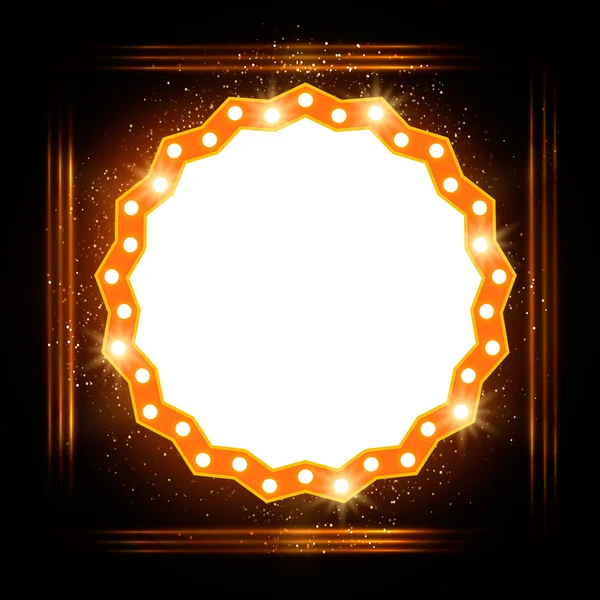 Banner de luz retro brillante abstracto — Vector de stock