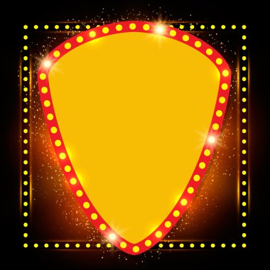 Soyut parlayan retro ışık afiş