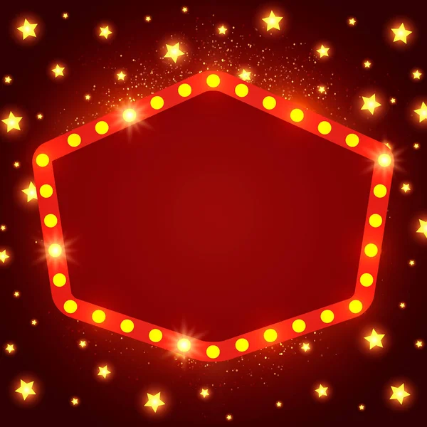 Soyut parlayan retro ışık afiş