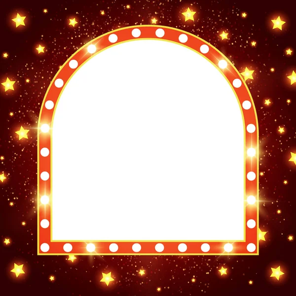 Soyut parlayan retro ışık afiş