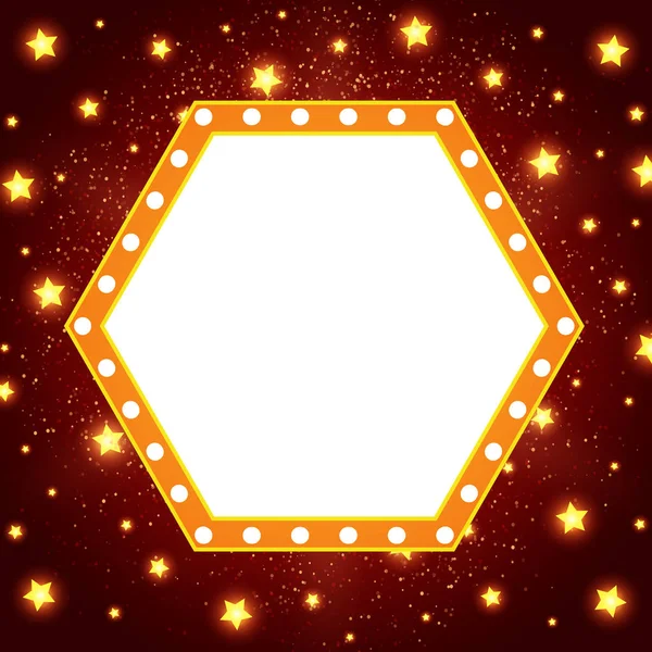 Soyut parlayan retro ışık afiş