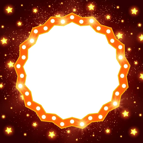 Soyut parlayan retro ışık afiş