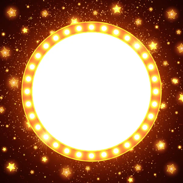 Soyut parlayan retro ışık afiş