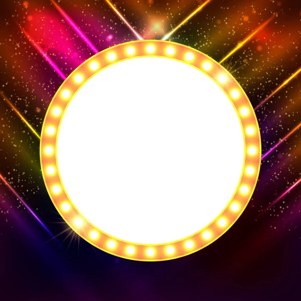 Banner de luz retro brillante abstracto — Vector de stock