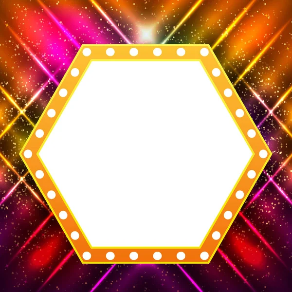 Retro casino ışık afiş ile parlayan arka plan