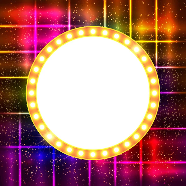 Banner de luz retro brillante abstracto — Vector de stock