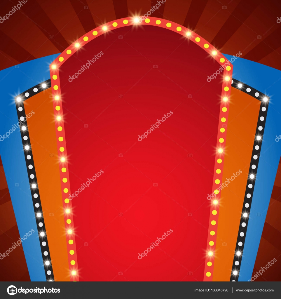 Retro stage shining banner background Stock Vector Image by ©DarkBird