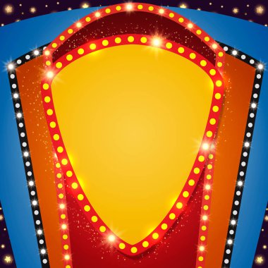 Retro sahne parlayan afiş arka plan