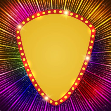 Retro casino ışık afiş ile parlayan arka plan