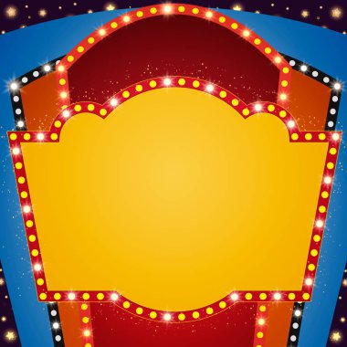 Retro sahne parlayan afiş arka plan