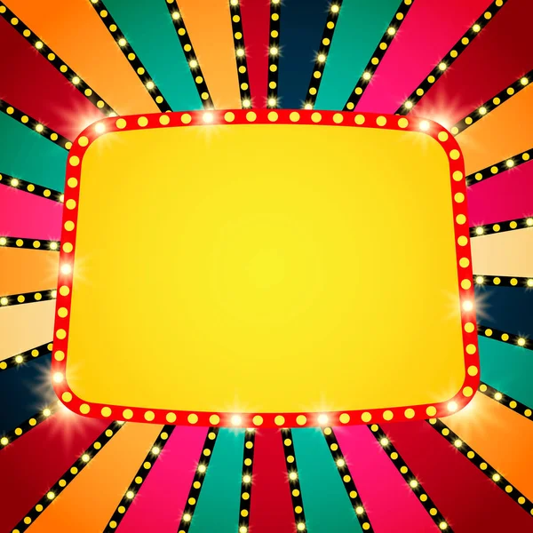 Renkli parlak zemin üzerine Retro afiş