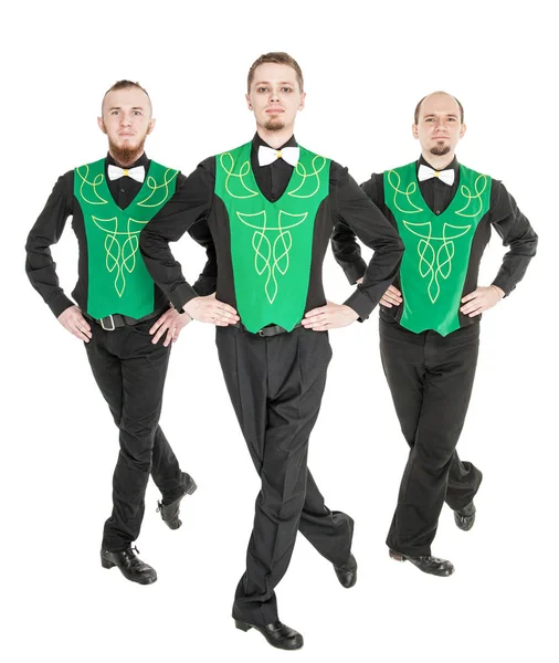 Group of irish dancers isolated — Stock Photo, Image