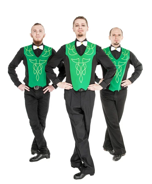 Group of irish dancers isolated — Stock Photo, Image