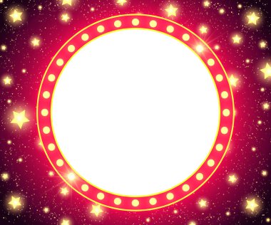 Soyut parlayan retro ışık afiş