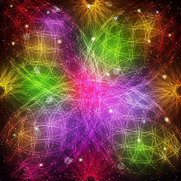 Fundo abstrato com forma colorida fractal — Vetor de Stock