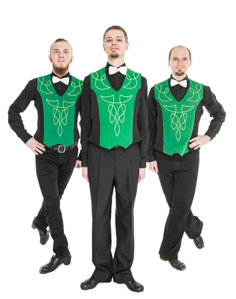 Group of irish dancers isolated — Stock Photo, Image