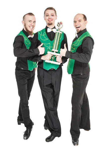 Group of irish dancers isolated — Stock Photo, Image