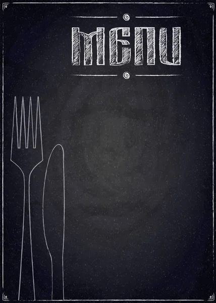 Menu du restaurant sur fond de tableau noir — Image vectorielle