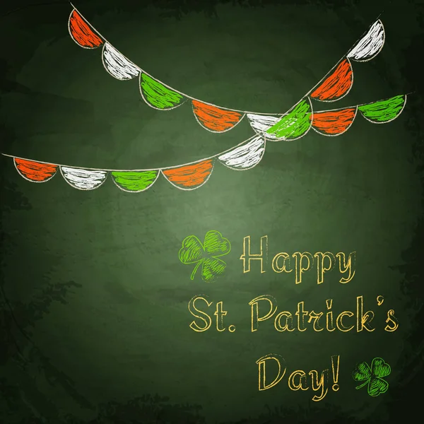 Happy St.Patrick na den na tabuli pozadí — Stockový vektor