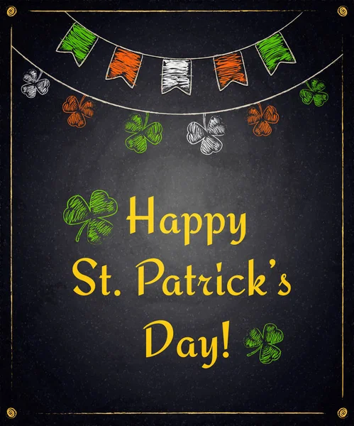 Joyeuse Saint Patrick sur fond de tableau — Image vectorielle