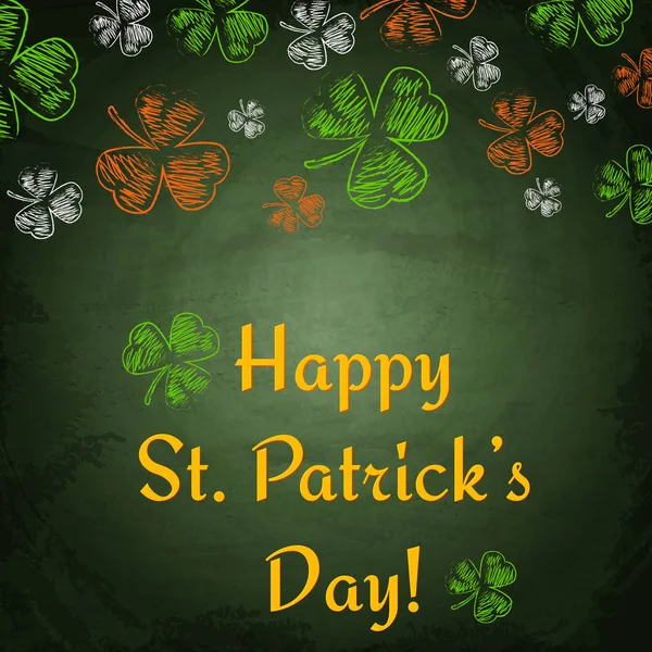 Saint Patricks Day Shamrock sur fond de tableau — Image vectorielle