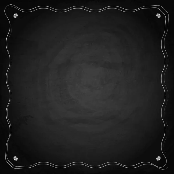 Bordure vide sur fond tableau noir — Image vectorielle
