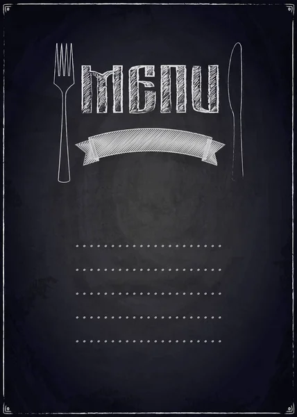 Menu du restaurant sur fond de tableau noir — Image vectorielle