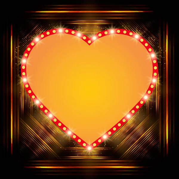 San Valentín brillante fondo con corazón — Vector de stock