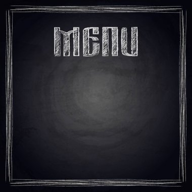Siyah Kara tahta arka plan üzerinde Restoran Menü