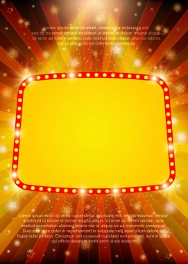 Retro casino afiş poster şablonu. Presentati için tasarım