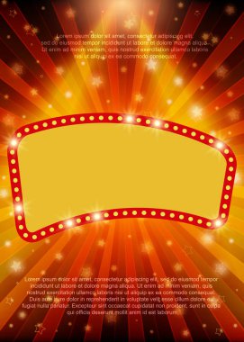 Retro casino afiş poster şablonu. Presentati için tasarım